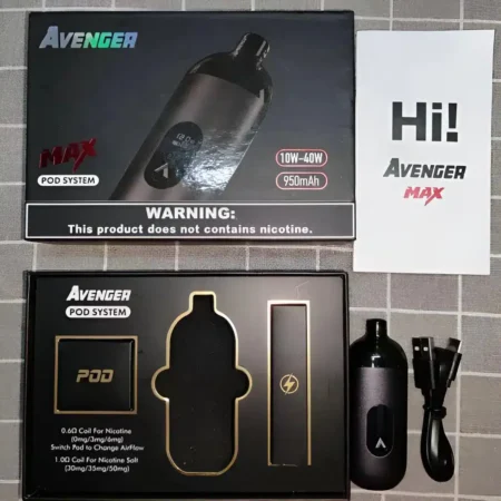 AVENGER MAX 復仇者 MAX 小煙主機｜40瓦輸出｜雙阻值成品芯 0.6Ω/1.0Ω｜Type-C 充電